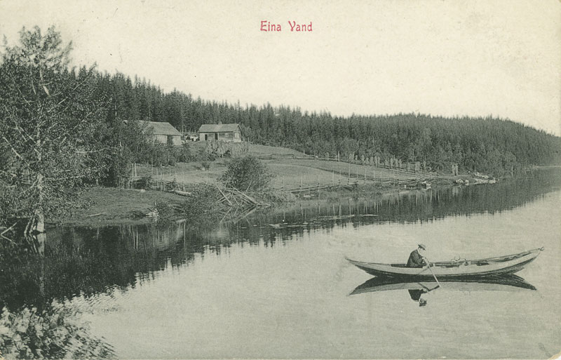 Bilde av robåt på Einavannet omkring 1910