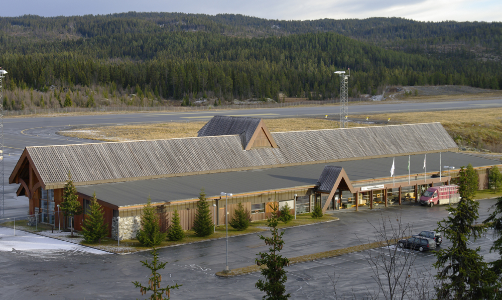 Bilde av avgangshallen på Fagernes Lufthavn