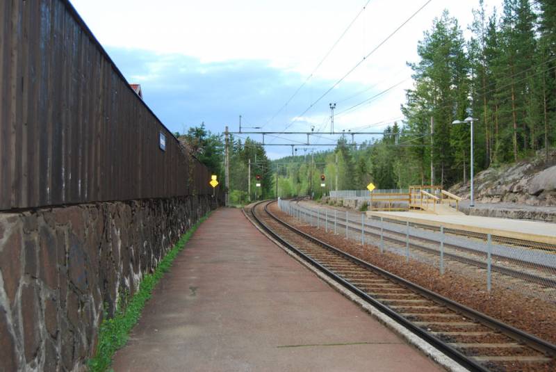 Bilde av togspor Harestua stasjon
