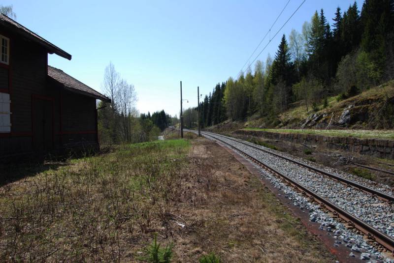Bilde av togspor ved Hågår stasjon