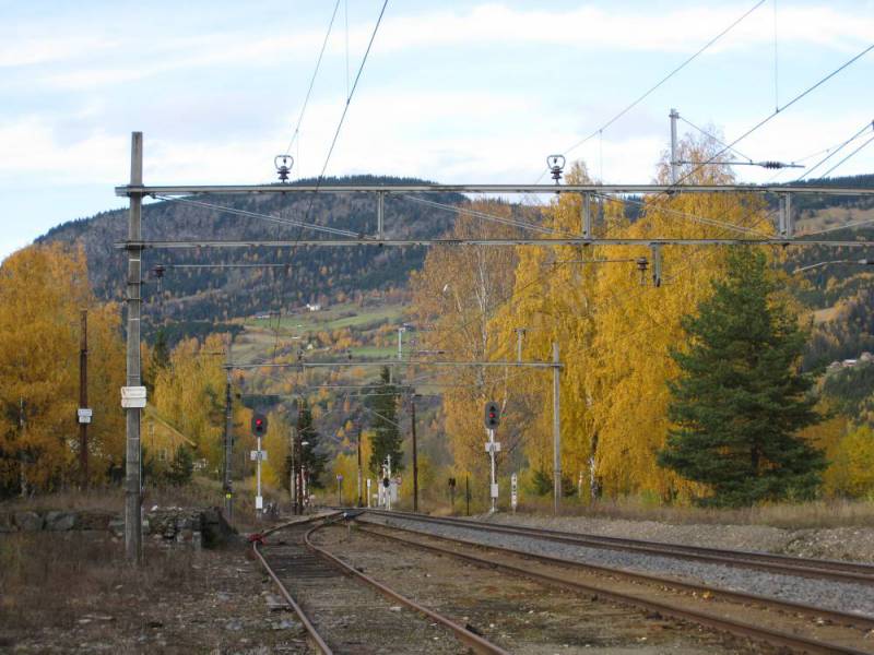 Bilde toglinja Øyer stasjon