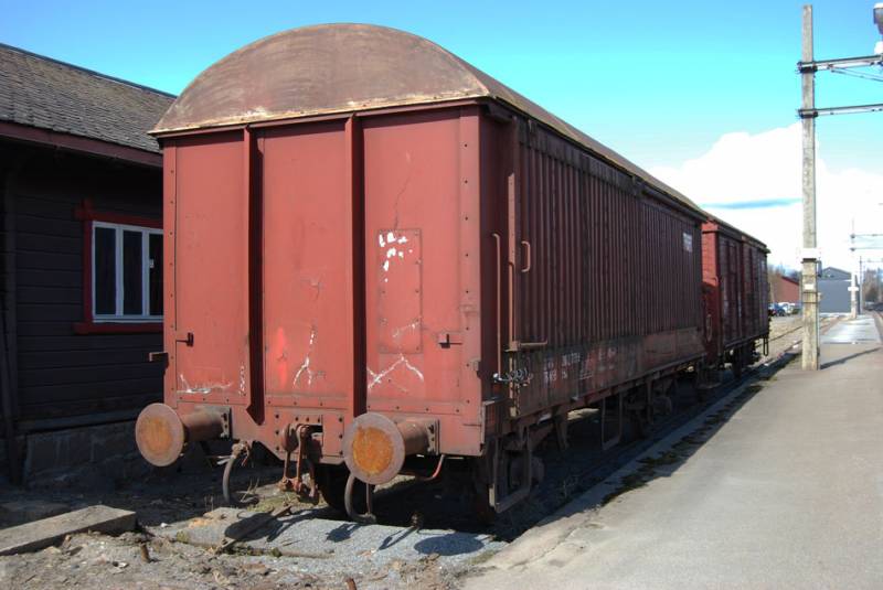 Bilde av godsvogn på Jaren stasjon