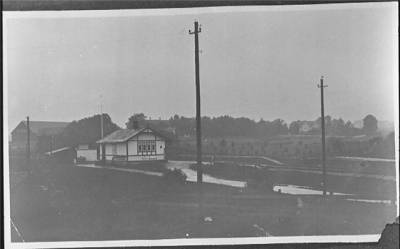 Bilde av Kraby stasjon omkring 1920