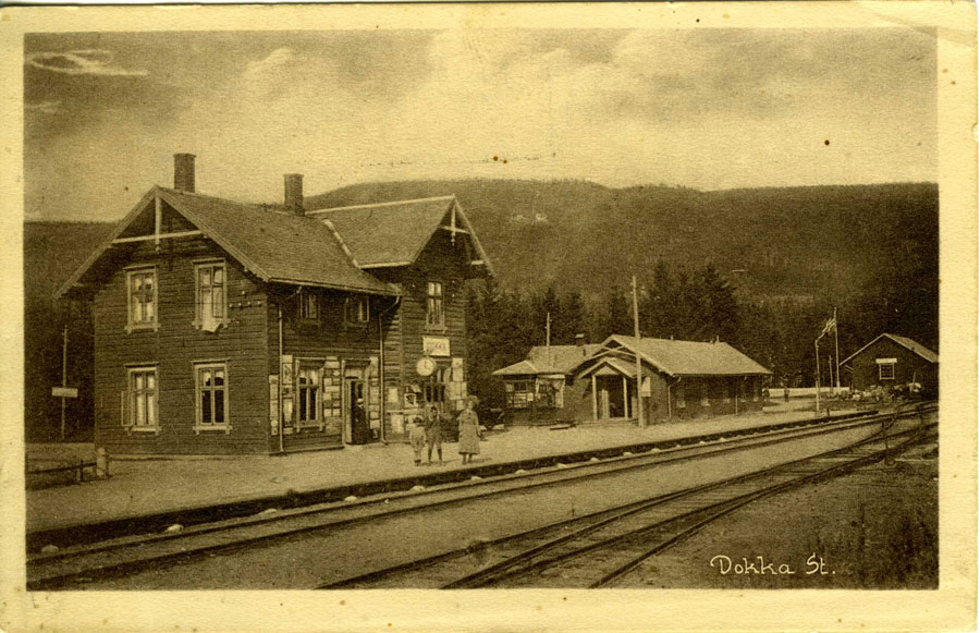 Bilde Dokka stasjon ca 1920