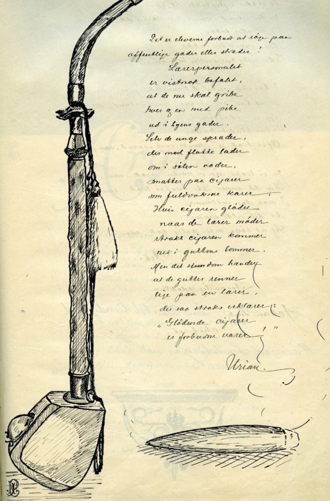 Bilde av dikt med illustrasjon i Argus