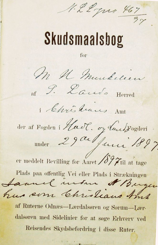 Bilde av skudsmaalsbok fra Søndre Land 1897