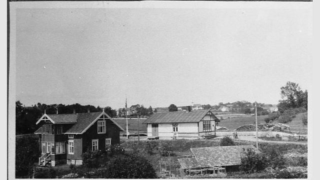 Kraby stasjon (Fotograf:W. Zeiner, (c) Mjøsmuseet, R78/27/15) Bilde av Kraby stasjon
