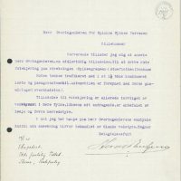 Søknad fra Harald Unhjem om midlertidig tillatelse til å drive rutekjøring på strekningen Fylkesgrensen - Dombås, 1921 (Fylkesarkivet i Oppland, Ark/9)
Bilde nr: 19 av 24 Bilde av søknad om midlertidig tillatelse til rutekjøring