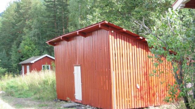 Sjoa stasjon (Fotograf: Dagmar Buen © Fylkesarkivet i Oppland). Bilde av bygg ved Sjoa stasjon