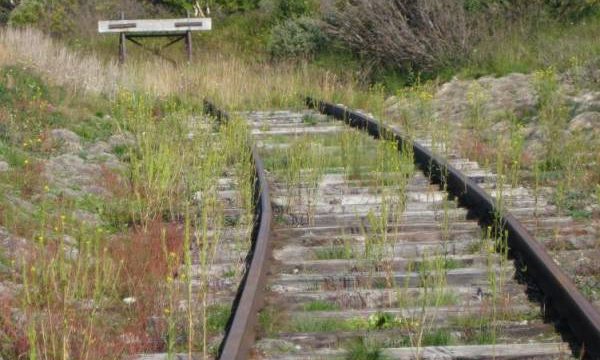 Sporområde ved Fokstua stasjon (Fotograf: Dagmar Buen © Fylkesarkivet i Oppland). Bilde sporområde ved Fokstua stasjon