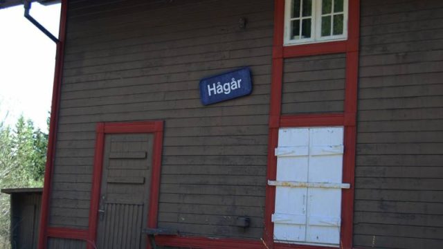 Hågår stasjon (Fotograf: Solfrid Myhre, (c) Arkivnett Oppland) Bilde av nedlagte Hågår stasjon