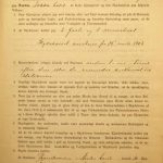 Skysskontrakt fra Dokka i Land fra 1903(Kilde: Statsarkivet Hamar, FYO-002, serie I) Bilde av kontrakt Dokka i Land