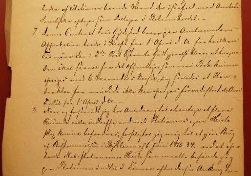 Skysskontrakt fra Tomlevoll i Land fra 1874 (Kilde: Statsarkivet Hamar, FYO-002, serie I) Bilde av Skysskontrakt fra Tomlevoll i Land fra 1874