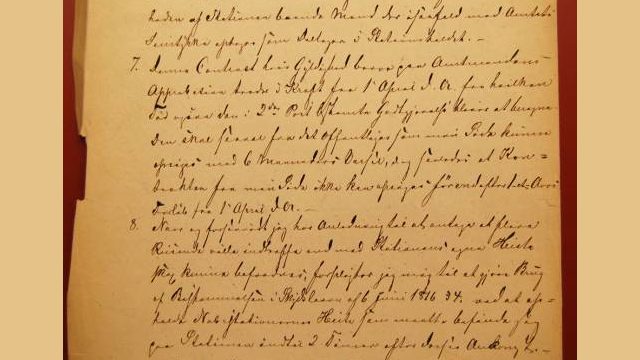 Skysskontrakt fra Tomlevoll i Land fra 1874 (Kilde: Statsarkivet Hamar, FYO-002, serie I) Bilde av Skysskontrakt fra Tomlevoll i Land fra 1874